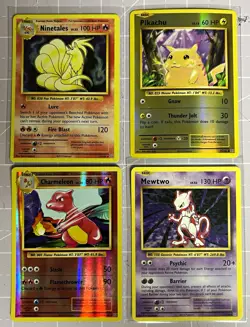 Pokemon XY Evolutions 4-Card Lot Mewtwo, Holo Ninetales, RH Charmeleon+Pikachu - Image 1