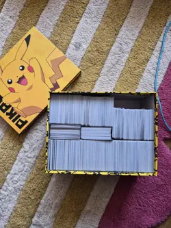 Pokemon TCG Trading Card Game Mixed Card Lot w/ Pikachu Storage Box Bulk Cards - Image 2