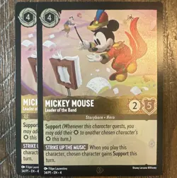 Disney Lorcana Mickey Mouse Leader of the Band PROMO 34/P1 EN Lot (2) Foil - Image 1