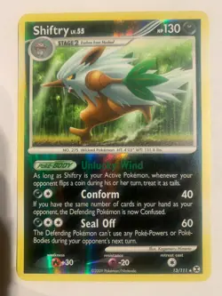 Shiftry 13/111 Reverse Holo Rare Platinum Rising Rivals LP - Image 1