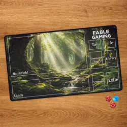 Forest MTG Playmat with Card Zones - Land TCG Desk mat - Magic the Gathering - Image 1