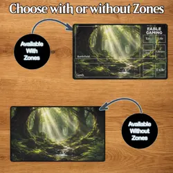 Forest MTG Playmat with Card Zones - Land TCG Desk mat - Magic the Gathering - Image 3