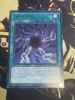 Yugioh: Magician Of Chaos + Chaos Form 1st Edition Holographic + Rare Summon Set - Image 3