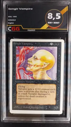 Sengir Vampire CGG 8,5 NM+MINT MTG Unlimited 18660029 - Image 1