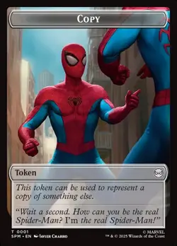 MTG Magic SPM Spider-Man - 1x EN NM TOKEN 0001 / 0004 Copy / Human Citizen - Image 1