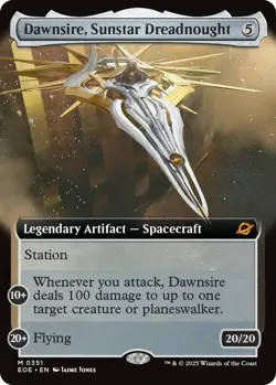 MTG [EOE-351 NM] Dawnsire, Sunstar Dreadnought (Extended Art) - Image 1