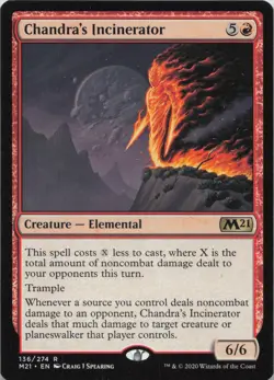 Chandra's Incinerator R Core Set 2021 136 LP MTG - Image 1