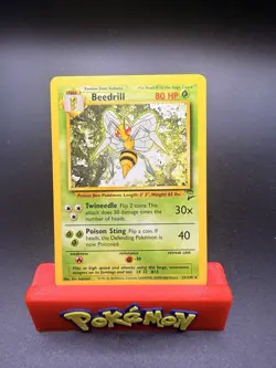 Beedrill - 21/130 - Pokemon Base Set 2 Rare Card WOTC NM - Image 1