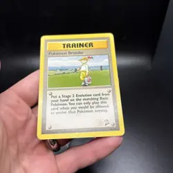 Pokemon Breeder 105/130 Base Set 2 Rare Trainer WoTC Pokemon Card TCG - NM -j - Image 5