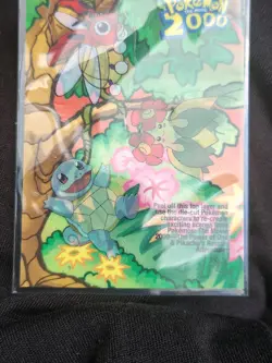 2000 TOPPS POKEMON THE MOVIE 2000 STICKER CARDS #7 SQUIRTLE LEDYBA BELLOSSOM - Image 3