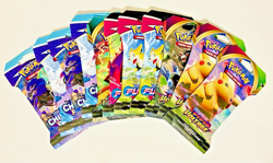 Pokemon Lot of 11 Sleeved Sword & Shield 10 Card Booster Packs - Image 1