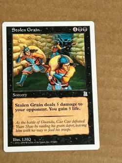 Stolen Grain Portal Three Kingdoms Regular English MTG Magic The Gathering NM - Image 1