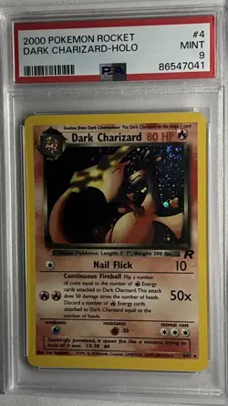 2000 POKEMON ROCKET #4 DARK CHARIZARD-HOLO PSA 9 - Image 2