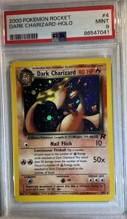 2000 POKEMON ROCKET #4 DARK CHARIZARD-HOLO PSA 9 - Image 3
