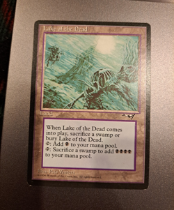 Magic: The Gathering Lake of the Dead Alliances Rare Regular Land 1996 #185 - Image 1