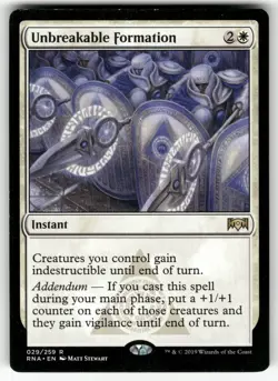 Unbreakable Formation 29 Rare Ravnica Allegiance Magic: The Gathering LP - Image 1