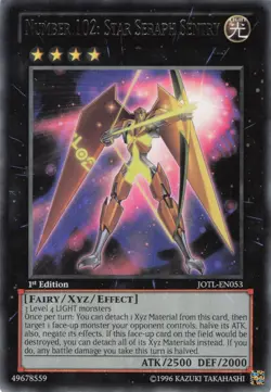 Yugioh Number 102: Star Seraph Sentry JOTL-EN053 Rare 1st Edition LP - Image 1