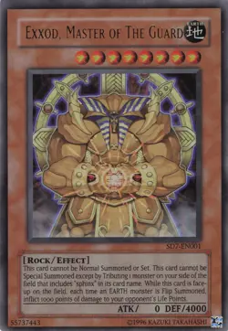 Yugioh Exxod, Master of the Guard SD7-EN001 Ultra Rare LP - Image 1