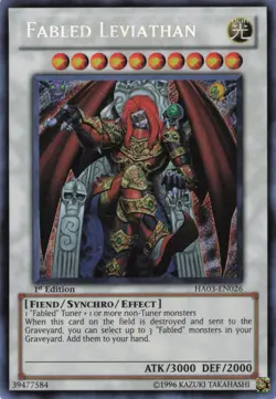 Yugioh Fabled Leviathan HA03-EN026 Secret Rare 1st Edition LP - Image 1