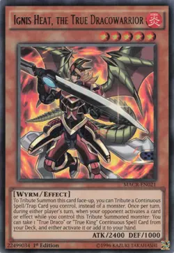 Yugioh Ignis Heat, the True Dracowarrior MACR-EN021 Ultra Rare 1st Edition LP - Image 1