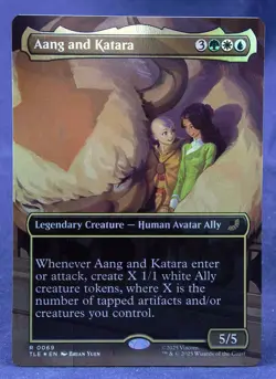 Aang and Katara (Borderless FOIL) MTG Avatar: The Last Airbender TLE - NM - Image 2