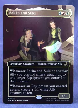 Sokka and Suki (Borderless FOIL) MTG Avatar: The Last Airbender TLE - NM - Image 1
