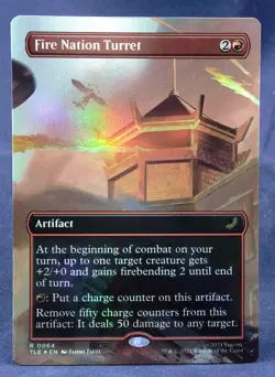 Fire Nation Turret (Borderless FOIL) MTG Avatar: The Last Airbender TLE - NM - Image 1