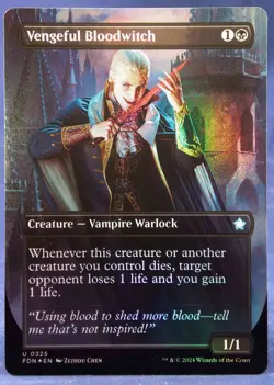Vengeful Bloodwitch (Borderless FOIL) - MTG - Foundations FDN - NM - Image 1