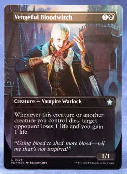 Vengeful Bloodwitch (Borderless FOIL) - MTG - Foundations FDN - NM - Image 2