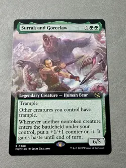 Surrak and Goreclaw (Extended Art) #380 (NM) March of the Machine MOM Magic MTG - Image 1