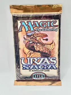 1998 MTG Magic the Gathering Urza's Saga Booster Pack New Sealed WOTC Vintage - Image 1