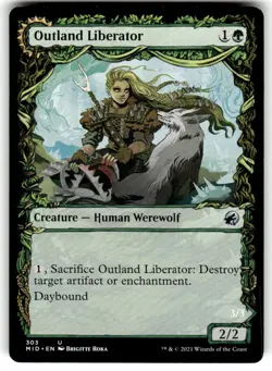 Outland Liberator (Showcase) 303 Innistrad: Midnight Hunt Magic:The Gathering NM - Image 1