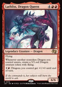Lathliss, Dragon Queen 0074 Non Foil Rare Foundations Jumpstart MTG Near Mint - Image 1