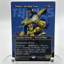 MTG Thanos, the Mad Titan 0376 Borderless Mythic Marvel Super Heroes Non Foil NM - Image 1