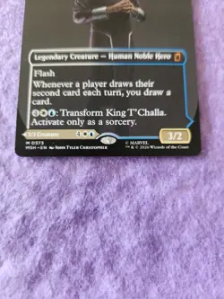 Magic The Gathering King T'Challa Black Panther Boarderless Mythic 0373 - Image 3