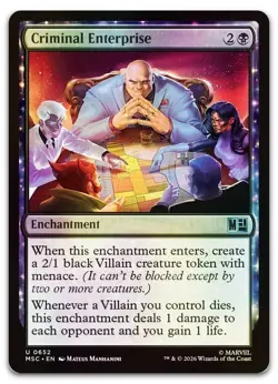 Criminal Enterprise #652 (Foil) NM Commander: Marvel Super Heroes MSC Magic MTG - Image 1