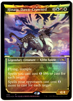 MTG Hinata, Dawn-Crowned *SHOWCASE FOIL* Kamigawa: Neon Dynasty 398 NM - Image 1