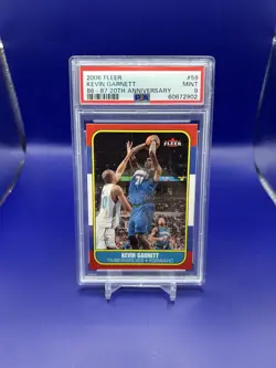 2006-07 Fleer 1986-87 Design Kevin Garnett #59 20th Anniversary PSA 9 - Image 1