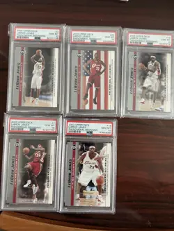 2003 Upper Deck LeBron James "Phenomenal Beginning" PSA 10 Lot (5 Cards) Rookies - Image 1