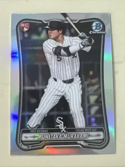 2026 Bowman Chrome #9 Munetaka Murakami Rookie Red RC Variation White Sox - Image 1