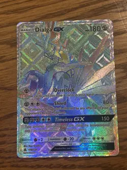 Pokemon Dialga GX 138/131 Rainbow Rare Forbidden Light Full Art Holo NM - Image 1