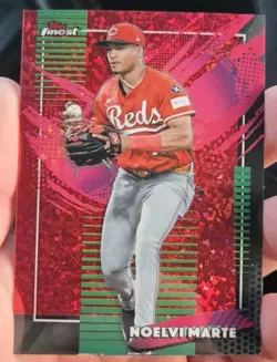 2026 Topps Finest Rare #216 Noelvi Marte RED Mini Diamond /5 - Image 1