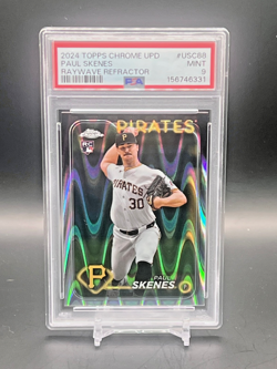 2024 Topps Chrome Update Series Raywave Refractor Paul Skenes #USC88 (RC) PSA 9 - Image 1