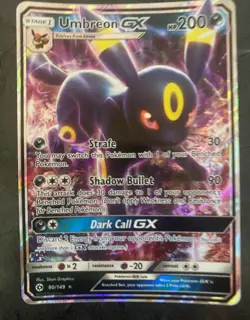 Pokemon TCG Umbreon GX Ultra Rare Holo 80/149 SM Base Set English 200 HP - Image 1