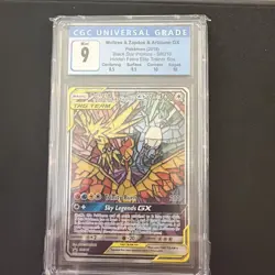 2019 Pokemon Hidden Fates Moltres & Zapdos & Articuno GX SM210 CGC 9 - Image 1