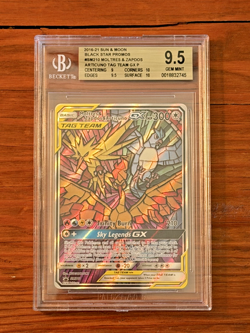 Moltres Zapdos Articuno GX SM210 Full Art Promo BGS 9.5 Hidden Fates Pokemon - Image 1