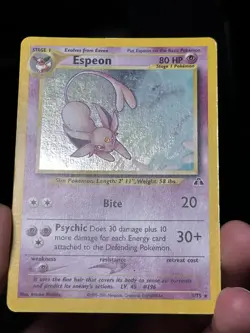 Pokemon Espeon Holo Card 1/75 Neo Discovery Holo Rare 2001 - Image 2