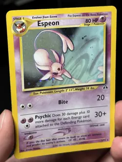 Pokemon Espeon Holo Card 1/75 Neo Discovery Holo Rare 2001 - Image 3