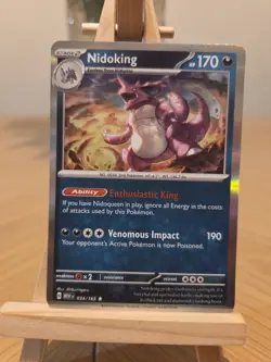 Pokemon TCG Nidoking Holo Scarlet & Violet 151 Card 034/165 - Image 1