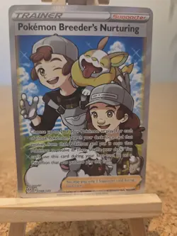 Pokemon Breeder's Nurturing Darkness Ablaze Full Art Card 188/189 NM Condition - Image 1